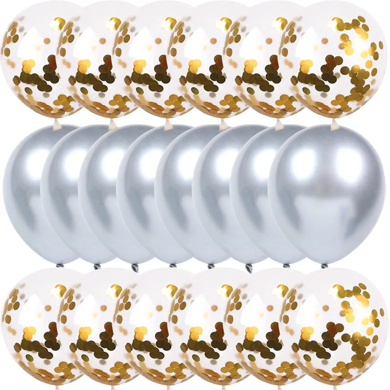 20pcs balloon set-E WEIGAO воздушные шары деко день рождения конфетти из фольги балон гелий День Рождения украшения Детские шары для взрослых серебряные шары - Цвет: 20pcs balloon set-E
