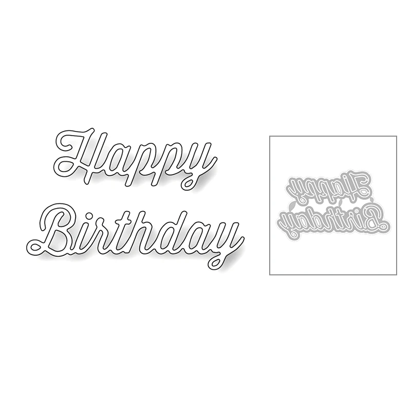 2020 новые английские слова и штампы на день рождения металлические для