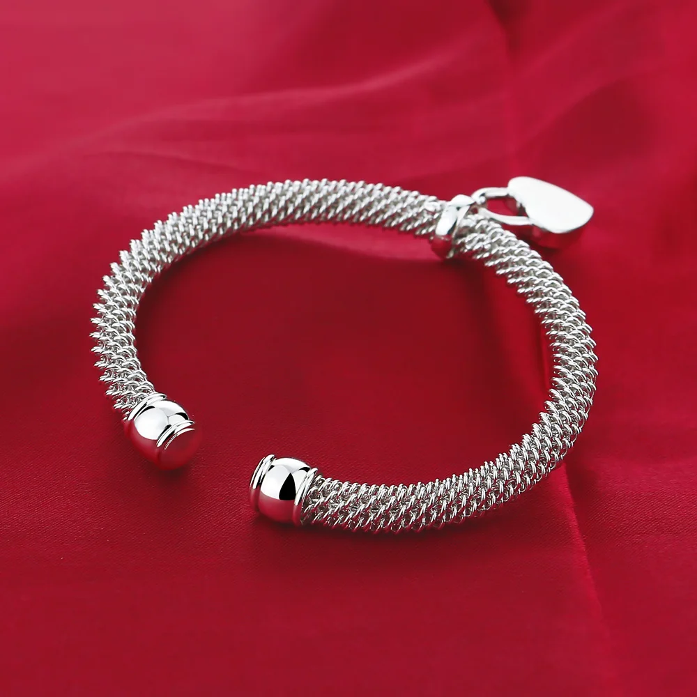 Новый женский браслет из серебра 925 стерлингового замок чистого ювелирные