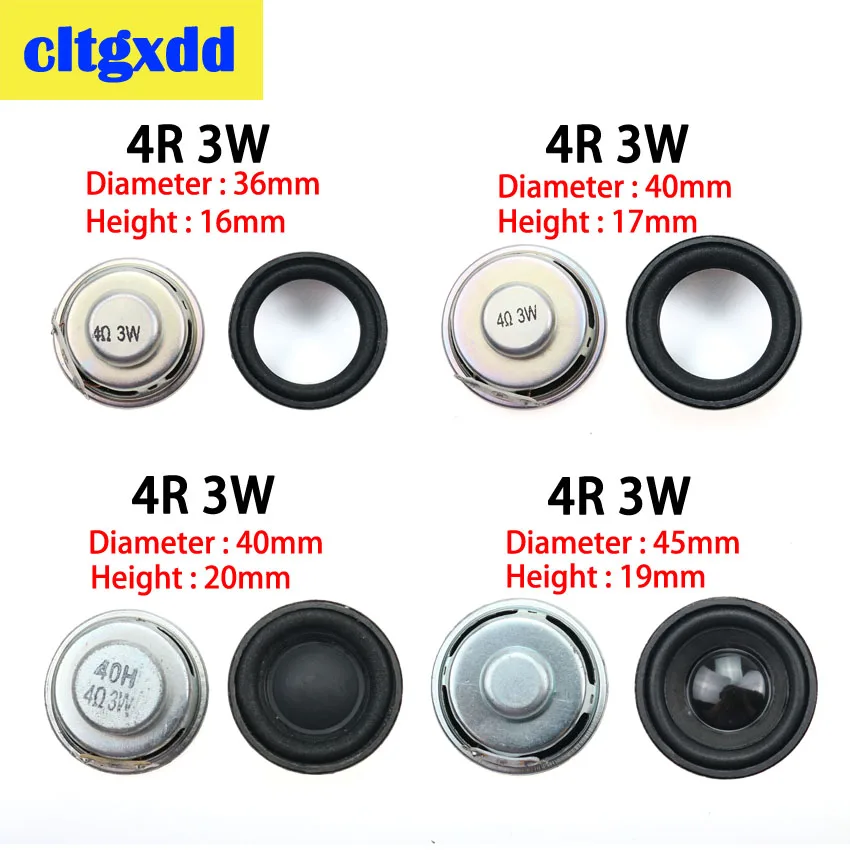 

1PC New Speaker Horn 3W 4R Diameter 36mm 40mm 45mm Mini Amplifier Rubber Gasket Loudspeaker Trumpet