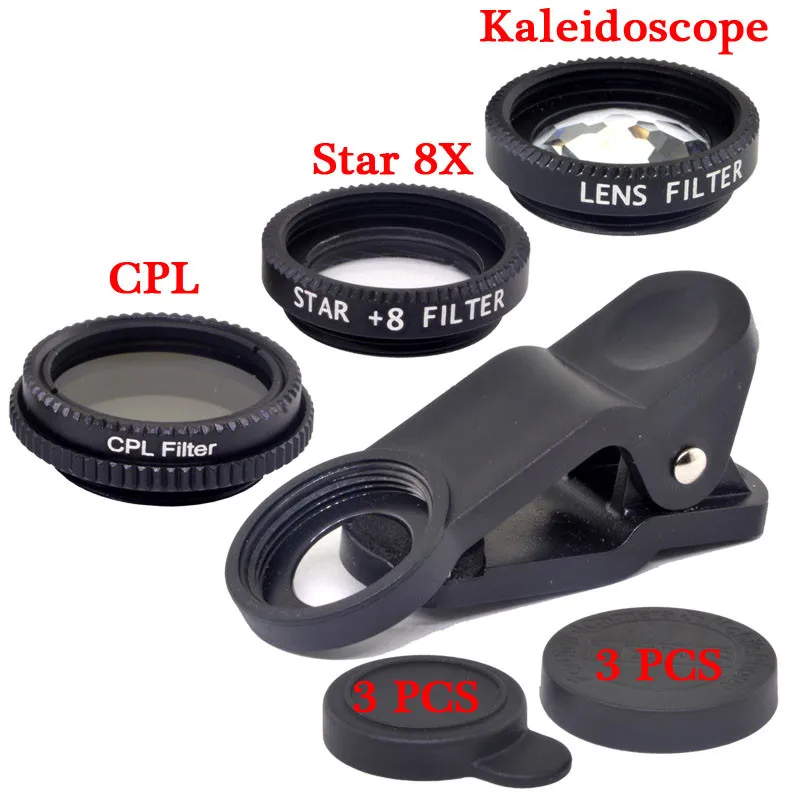 

KnightX CPL ND Variable Star split diopter Prism Lens Fish Eye macro Wide Angle mobile phones Filter For All Smartphones