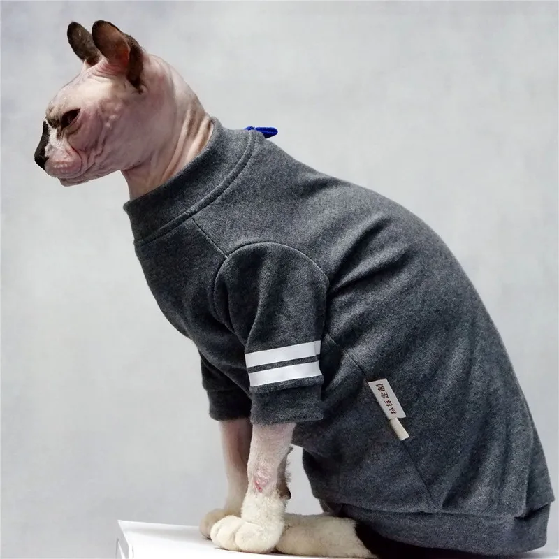 

Fss Summer Casual T-shirt Sphynx Cat Hairless Naked Kitty Clothes Thin Breathable Double-sided Cotton Soft Bald Cat Shirt