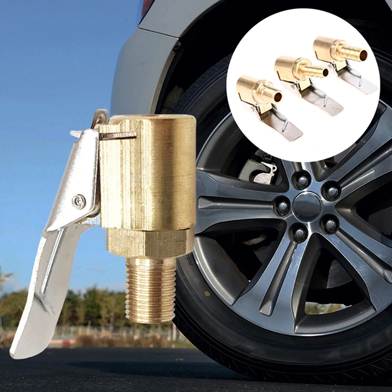 

3PCS Car Air Pump Thread Nozzle Adapter Fast Conversion Head Clip Type Tool