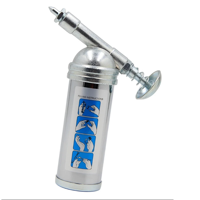 

H7JB Mini Grease Nozzle Bike Repair Tools Zinc Alloy Grease Portable Professional Quality Needle Grease Injector