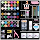 Набор акриловых ногтей, профессиональный набор, пудра, вспышка, полный набор для ногтей, искусственное украшение, головка, инструмент