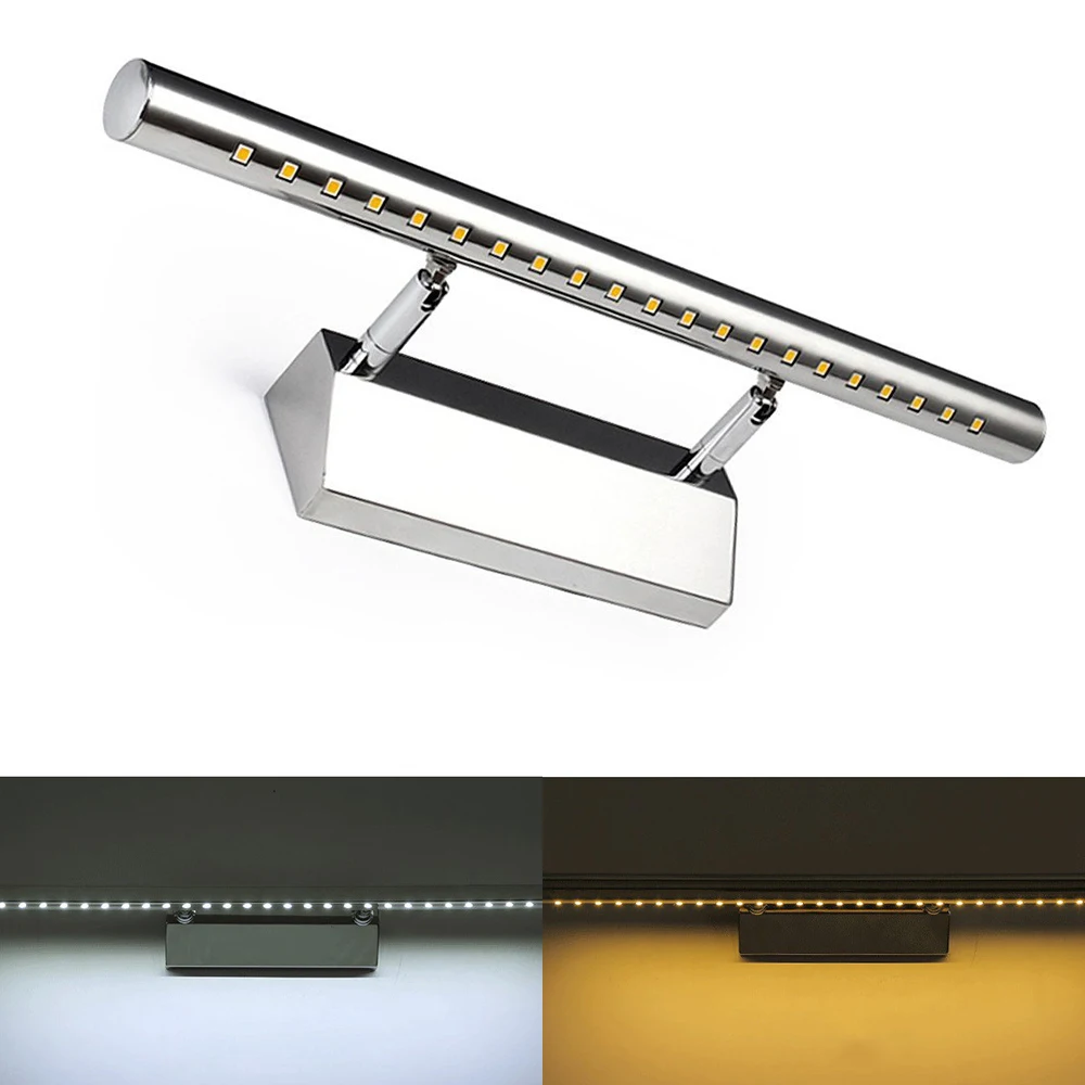 3W 5W 7W LED Wall Light Stainless Steel Mirror Dressing Table Lights with Switch for Bedroom Bedside Bathroom Lamp Fixtures - купить по