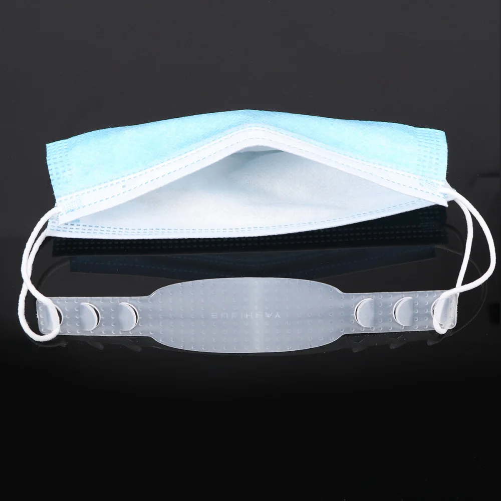 

20pcs Mask Hooks Mask Extension Buckle Adjustable Mask Hanging Buckle Non-slip for (Transparent)