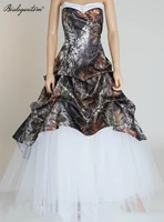 bealegantom 2021 camo wedding dress realtree corset back plus szie camouflage country bridal dress robe de mariage wd51