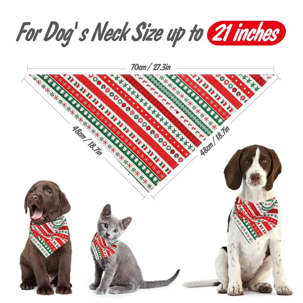Собачий бандана воротник Рождественский шарф нагрудники для питомцев
