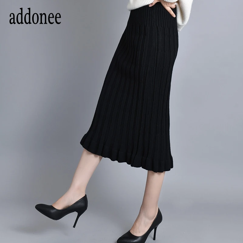 Женская юбка-свитер из хлопкового волокна эластичная с пеньковым узором | одежда