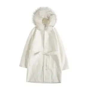 

Couple 's Woolen Coat Long Men 's 2020 New Korean Style Loose Fashion Large Fur Collar Autumn and Winter Women 's Coat