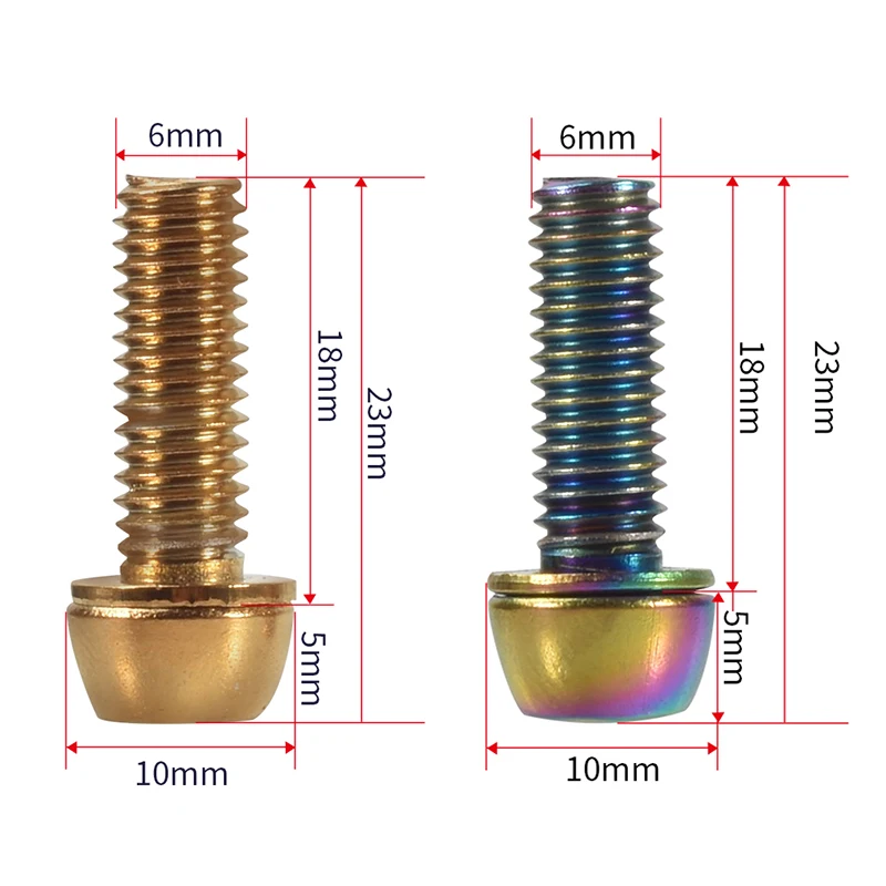 

18mm Bicycle Delicate Screw M6 Bicycle Rod Fixing Bolt Mountain Bike Riding Repair Tools