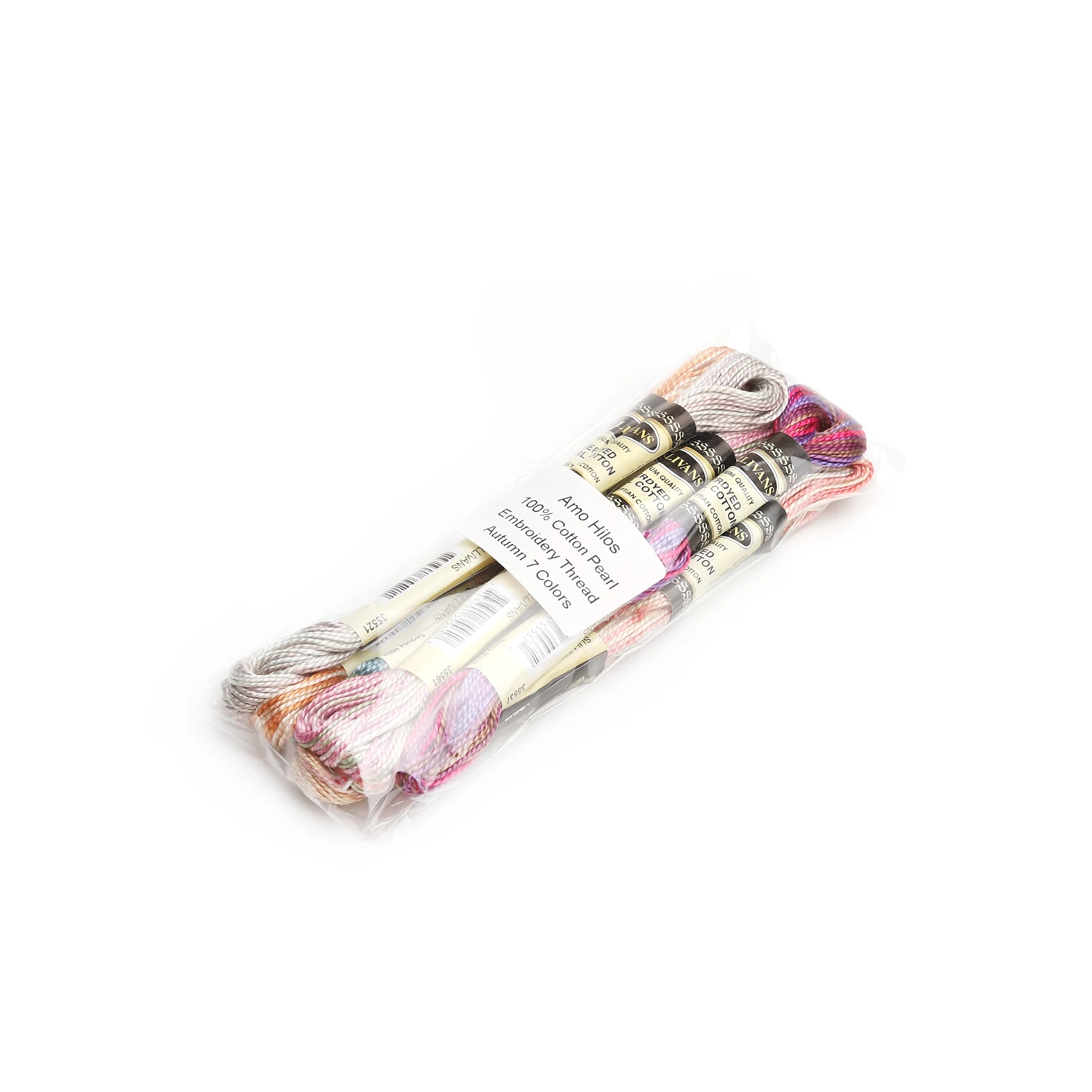 Набор из мерсеризованного хлопка с вышивкой и жемчугом 7 цветов на осень размеры 5