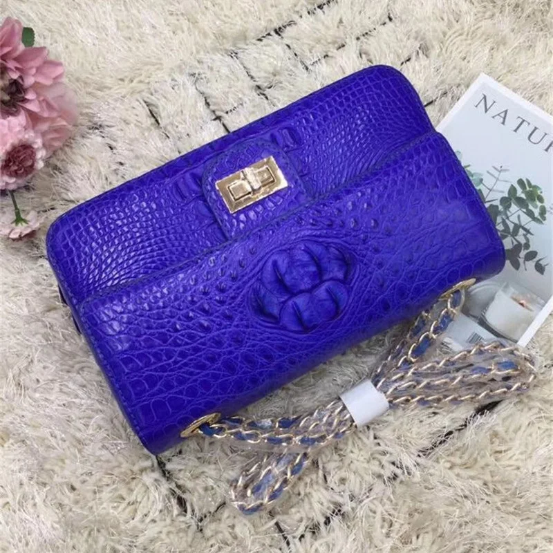Модный шикарный дизайн 100% натуральная кожа аллигатора Женский вечерний кошелек