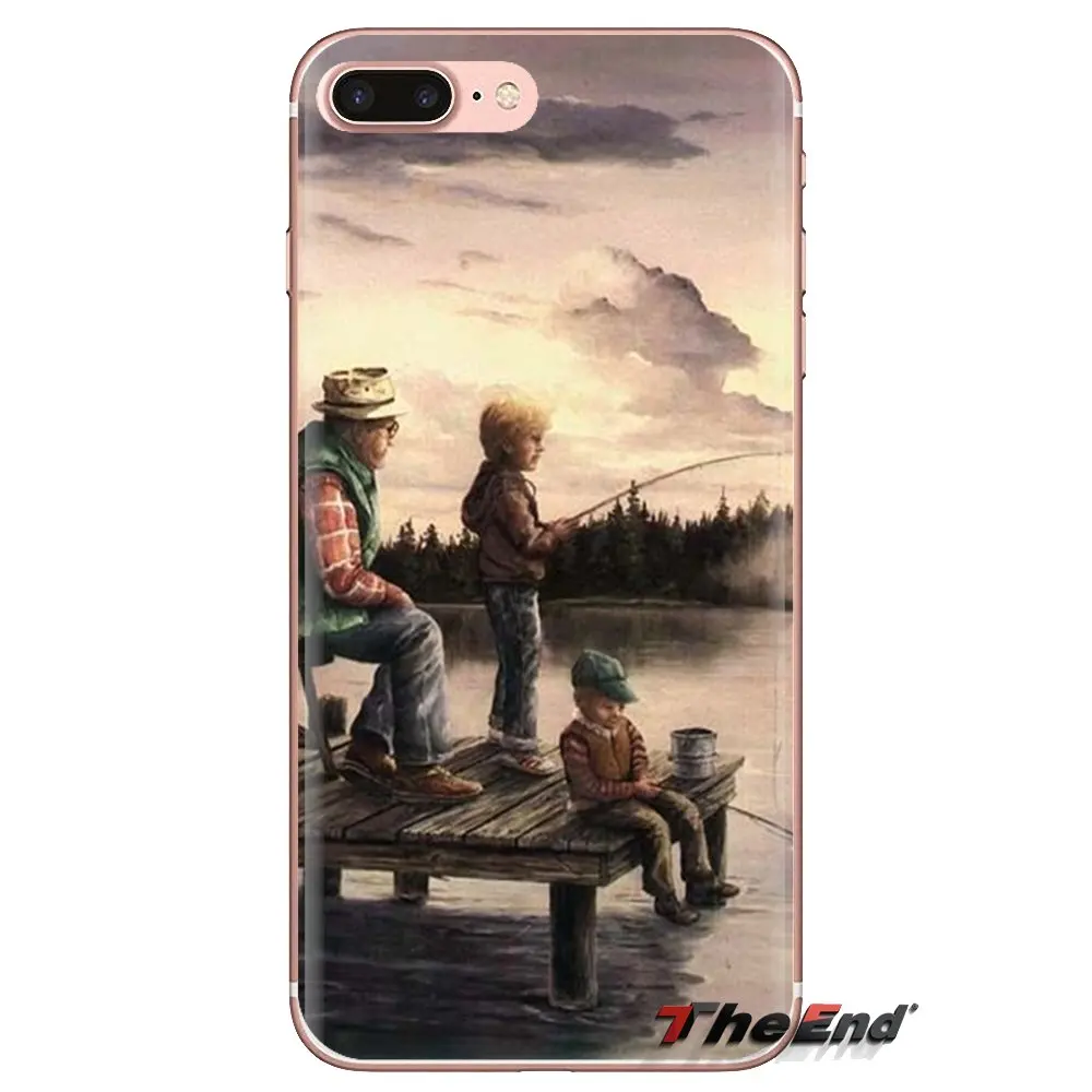 Охота Рыбалка искусство рыбы прозрачные мягкие чехлы Чехлы для samsung Galaxy S3 S4 S5 Mini S6