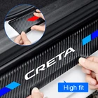 4 шт., наклейки на пороги автомобиля из углеродного волокна для Hyundai creta ix25 2019 2020 2021 CRETA