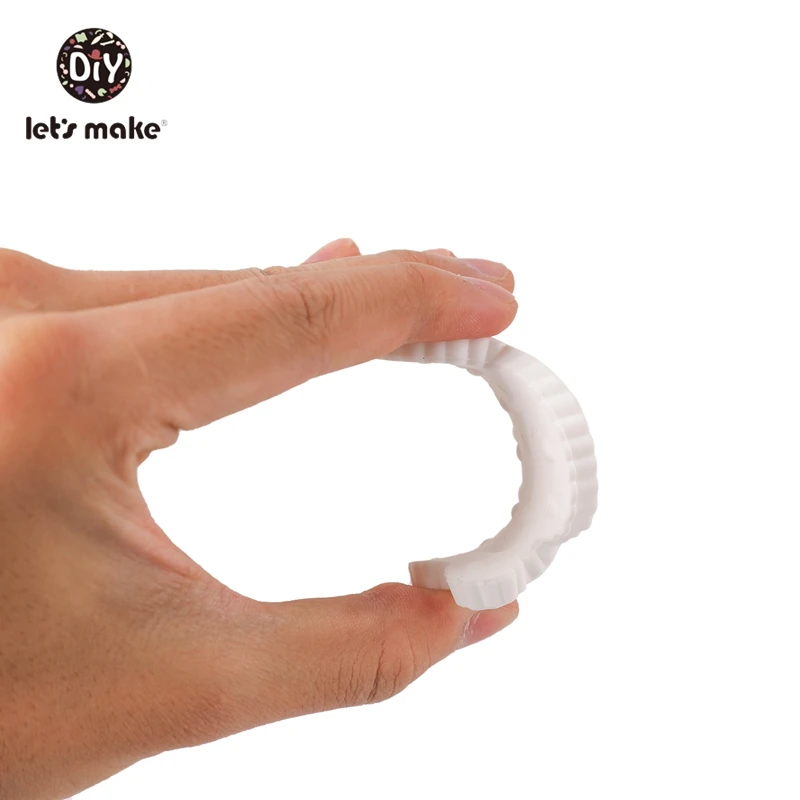 Детские Силиконовые Зубные кольца Let's Make не содержит Бисфенол А кулон для соски