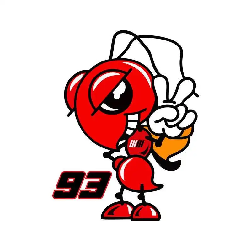 

13cm x 10cm For Marc Marquez Hormiga Motorcycle Car Stickers Sunscreen Decal Graffiti For VAN JDM RV Decoration