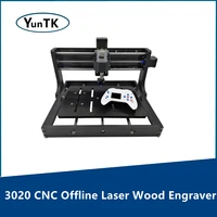 3020 cnc offline laser wood engraver diy cnc milling router machine pcb wood router controller grbl craved in metal