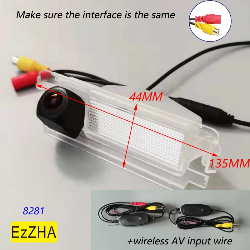 

EzZHA Fisheye light for Renault Pulse Clio 2 Logan Sandero Stepway Dedicated Reverse Rear View Camera Dynamic/Fixed trajectory