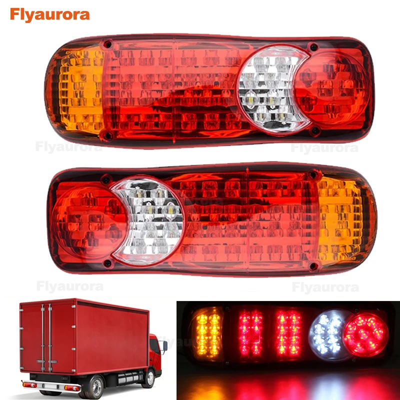 2x 12V 24V Car Truck LED Rear Tail Light Warning Lights Waterproof Lamp Tailight for Trailer Caravans UTE Campers | Автомобили и