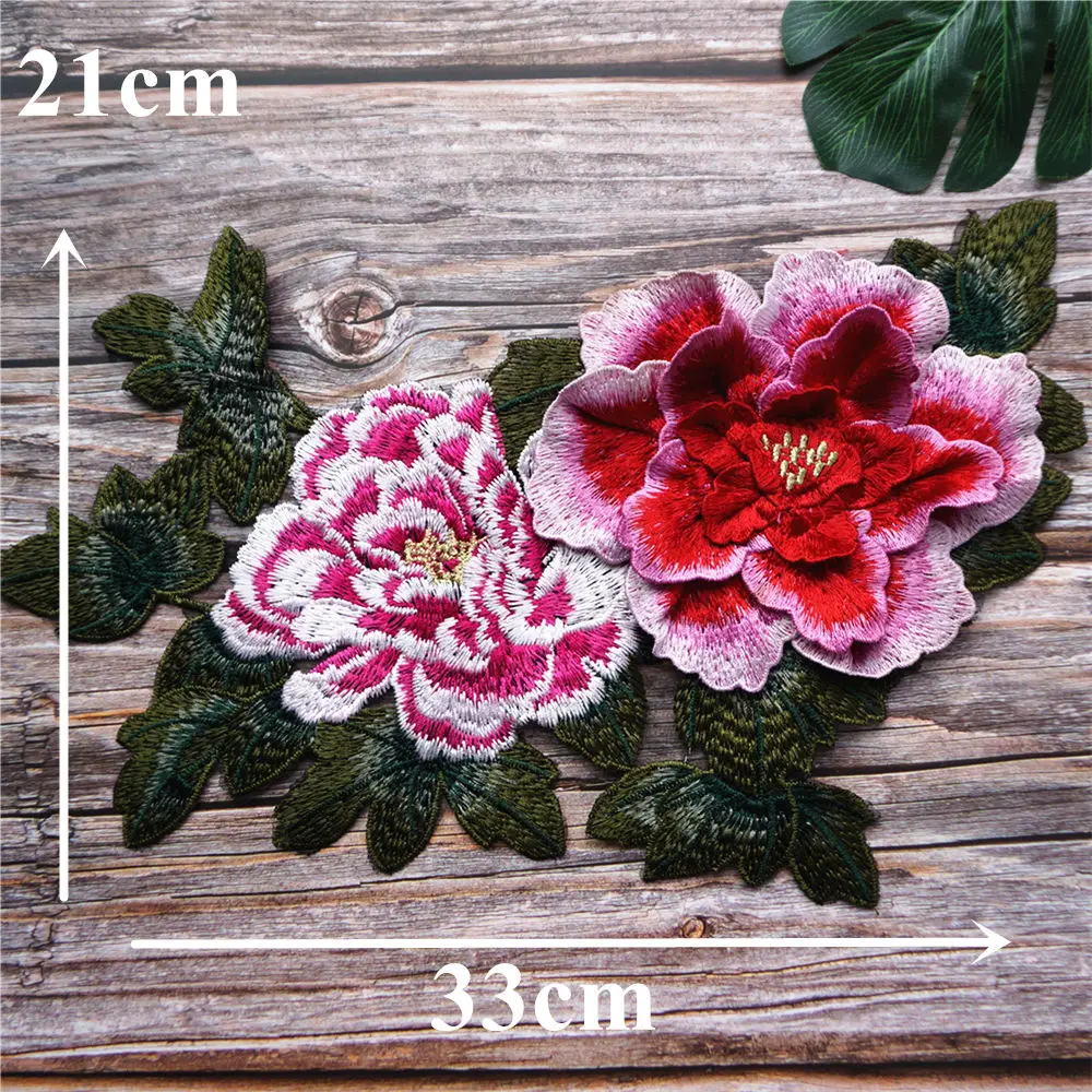 Розовая 3D Цветочная ткань из листового кружева пиона многослойный воротник