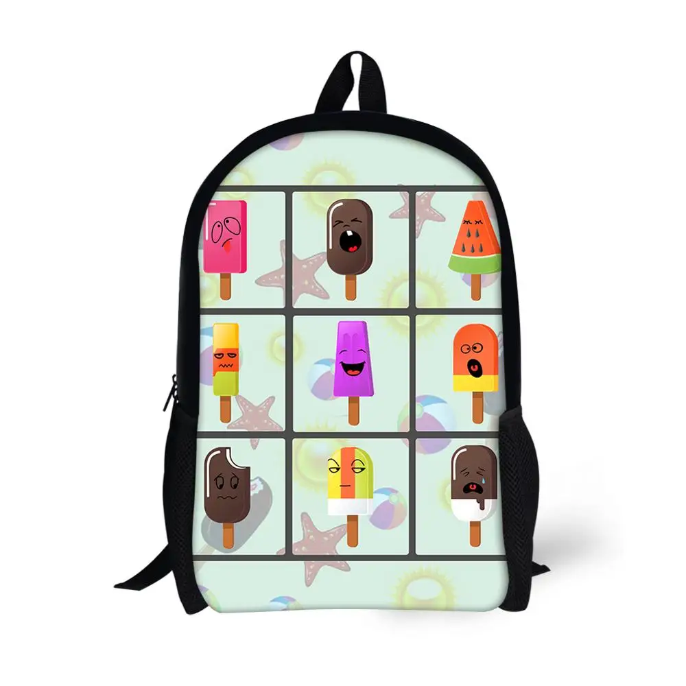 Модный рюкзак с милым мороженым детские школьные сумки индивидуальным рисунком