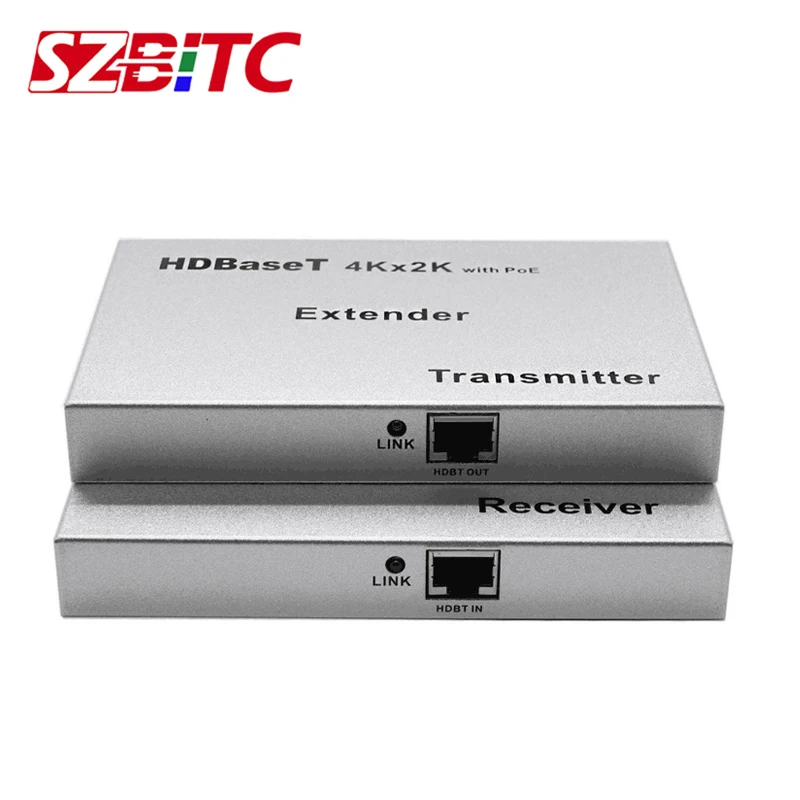 SZBITC 100 м HDBaseT HDMI удлинитель 4K2Kcat5e/6 с двойной мощностью 3af/POE DC12V 3D Ethernet ИК