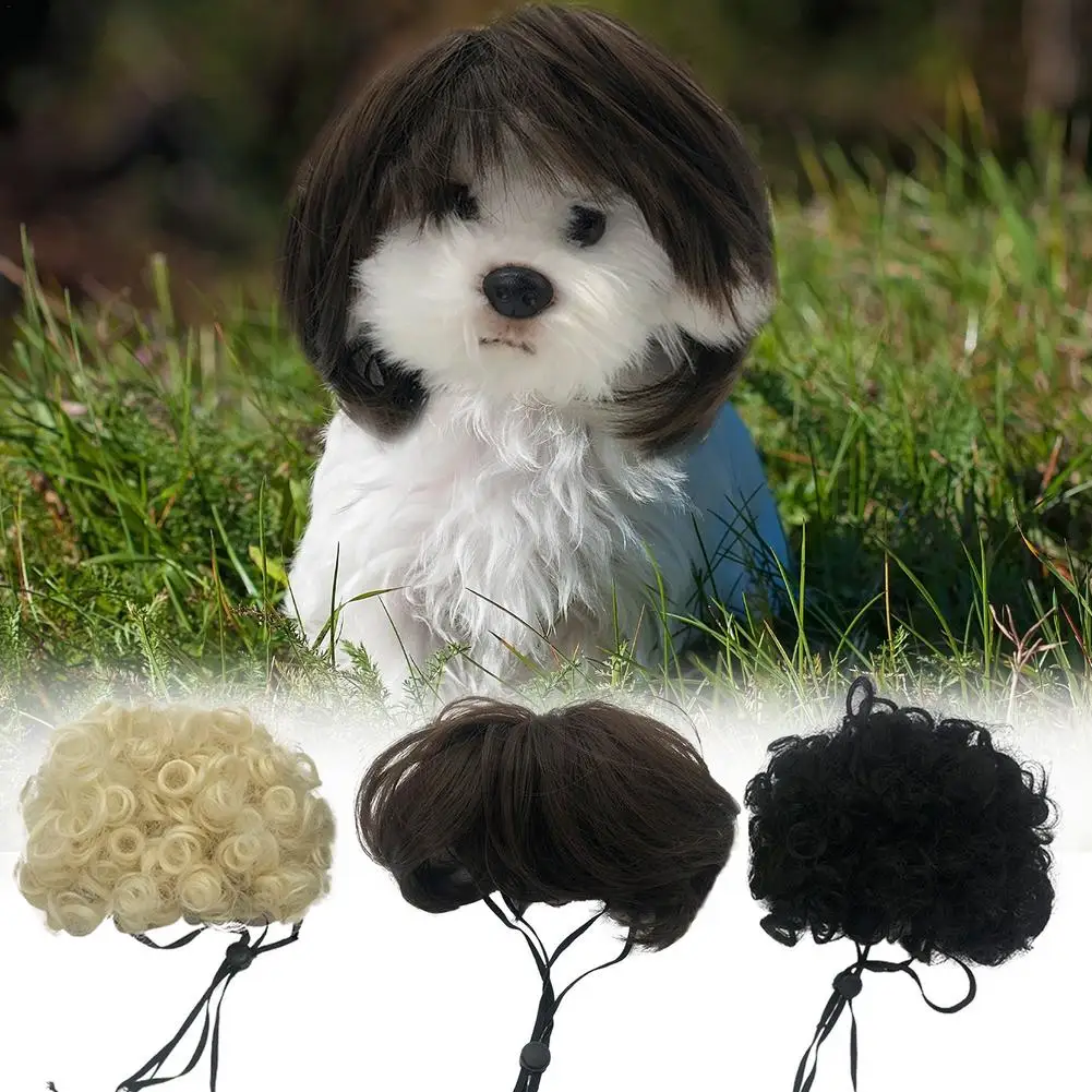 

Парик для собак, аксессуары для косплея, забавные костюмы для маленьких домашних животных