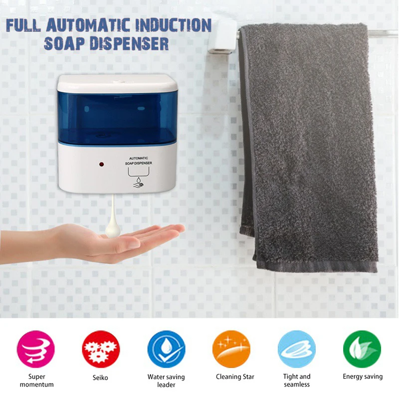 

Automatic Intelligent Induction Foam Soap Dispenser Hotel Household Bathroom Touchless Hand Clean Wall-mounted Soap Liquid Box