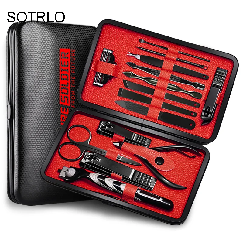 14Pcs/set Pro Manicure Set Tools Shaving Razor Nails Clipper