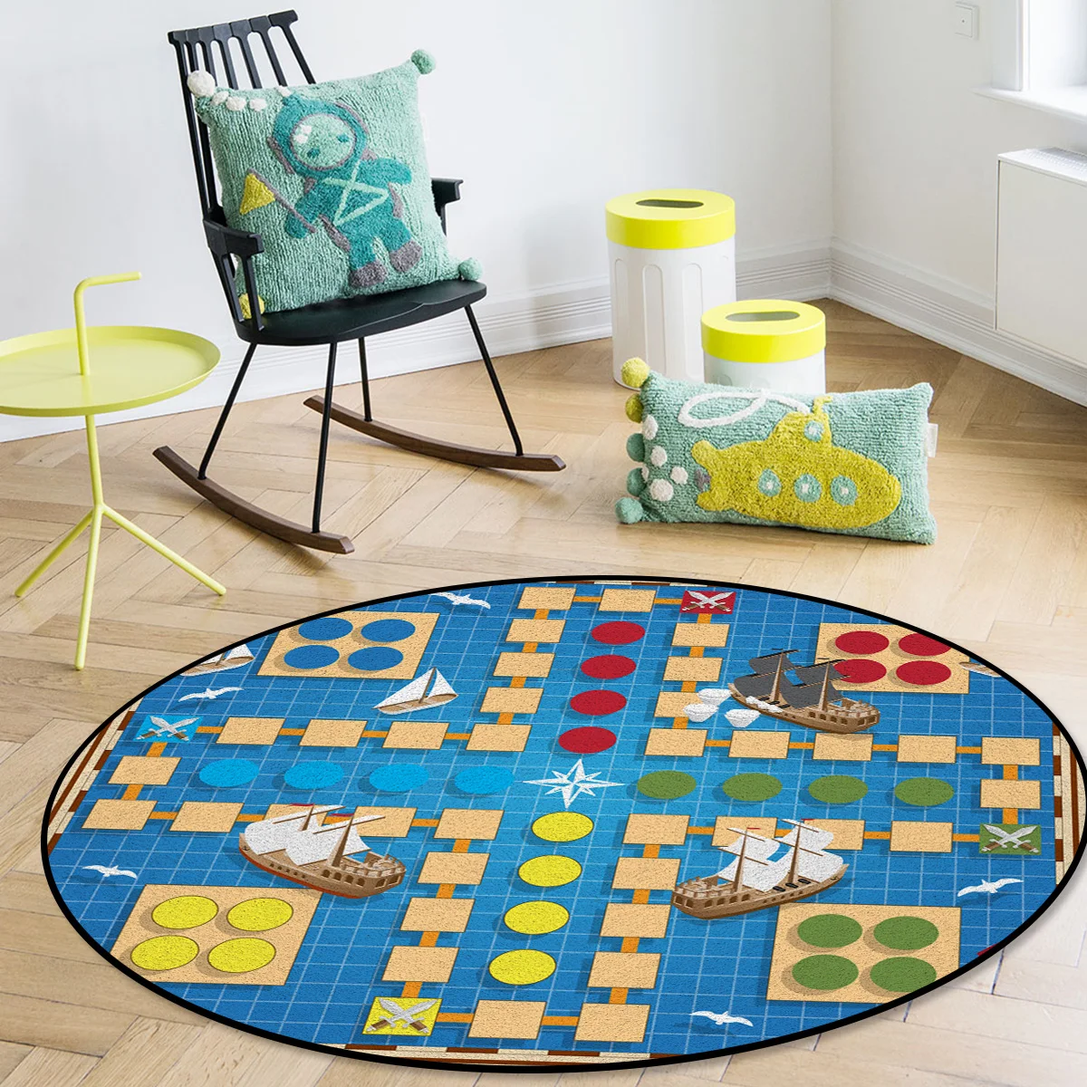 Шахматная игра маршрут точки шаблон коврики и ковры для дома гостиной круглый