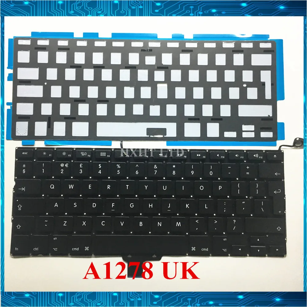 Клавиатура A1278 для ноутбука с подсветкой английская раскладка 13 дюймов|laptop