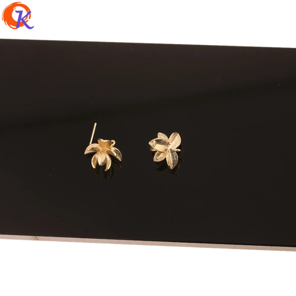 

Cordial Design 30Pcs 15*15MM Jewelry Accessories/Flower Earrings Stud/Genuine Gold Plating/DIY Making/Hand Made/Earring Findings