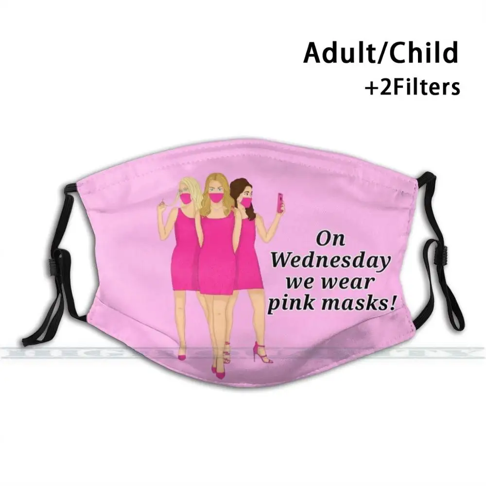 

The Plastics - Variant 4 Fashion Print Reusable Funny Pm2.5 Filter Mouth Face Mask Mean Girls Mean Girls Musical