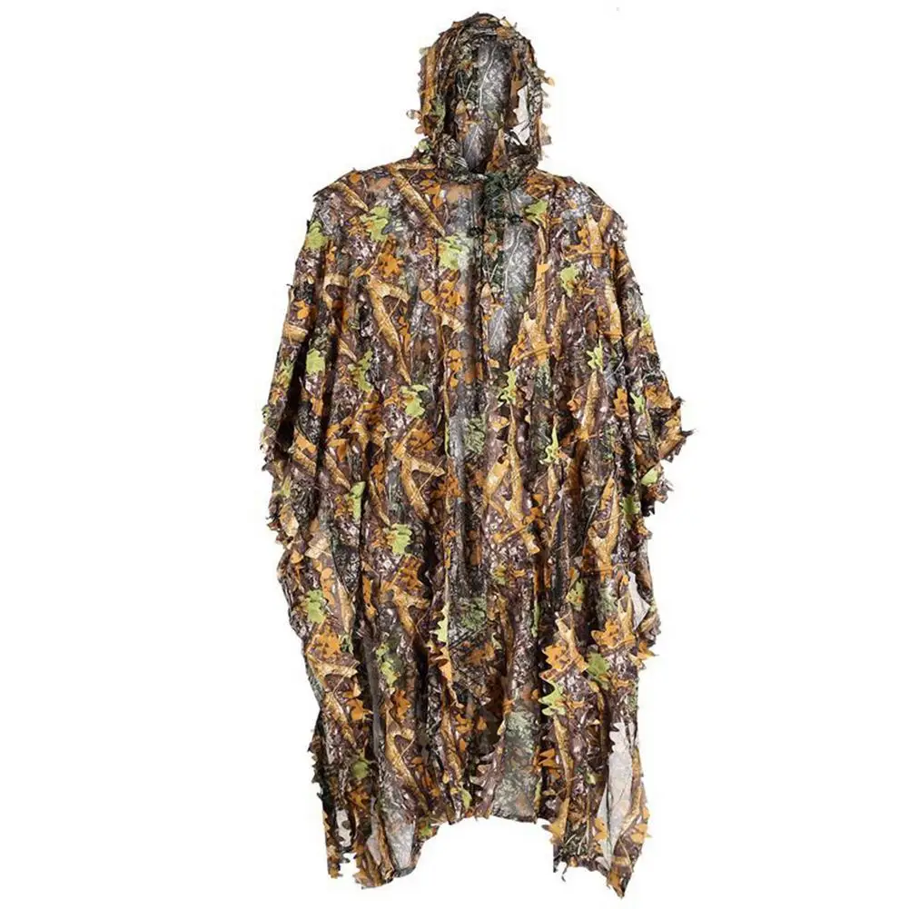 Охотничья 3d одежда камуфляжный костюм Ghillie накидка джунглей пончо реалистичные