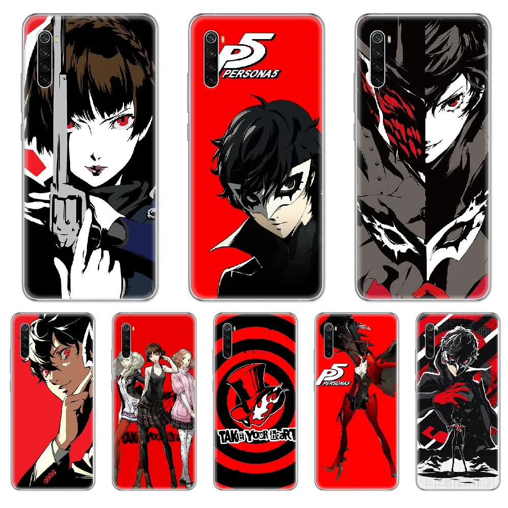 Чехол бампер для телефона Persona 5 P5 прозрачный 3D чехол xiaomi Redmi 3S 4A 5A 6A Plus 4X 7 8 8a CC9 K20 Pro