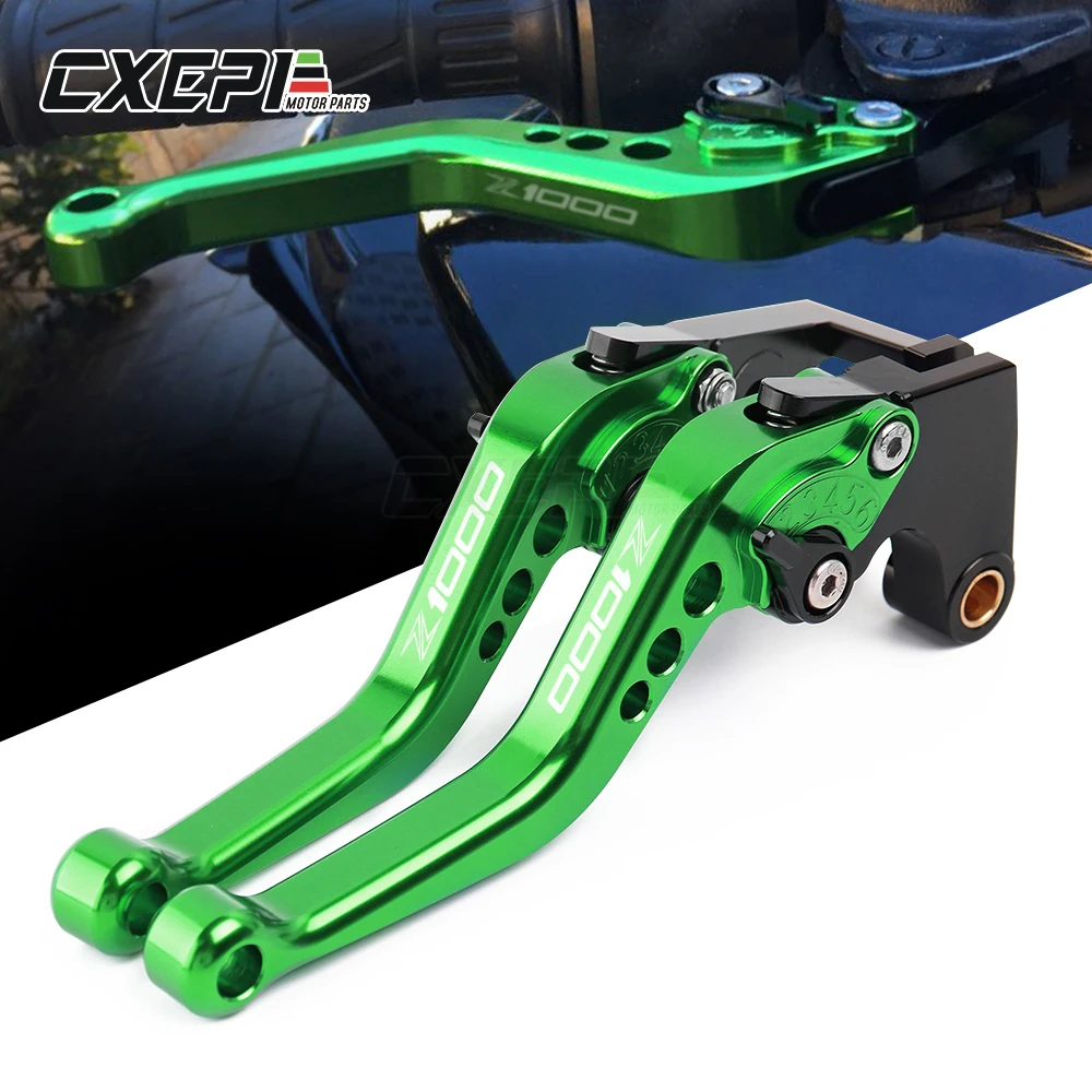 Логотип Z1000 аксессуары Руль Короткие CNC регулируемые сцепления тормозные рычаги для KAWASAKI Z1000 Z 1000