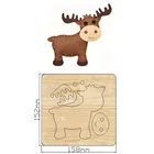 Новинка 2021, вырубные штампы в виде северного оленя, деревянные штампы, Рождество, сделай сам, декор ручной работы, режущие элементы
