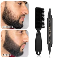 beard pencil double head pencil with waterproof and sweatproof four fork tip head and 1 brush beard filling hairline shaping pen