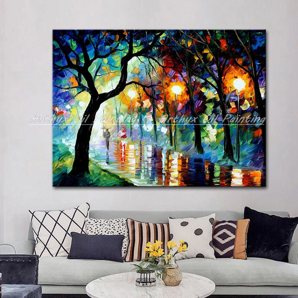 Ручная роспись Толстая Текстура пейзаж картина маслом на холсте искусство