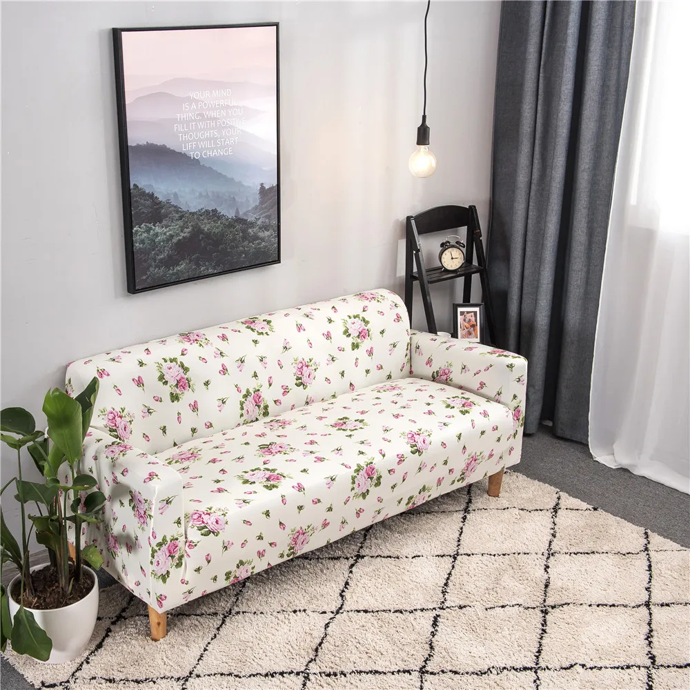 Эластичный чехол для дивана из спандекса плотно облегающий полноразмерный в