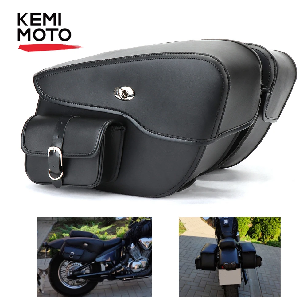 

Motorcycle Saddlebag Leather Side Luggage Bag Waterproof For BMW R1200GS F800 GS F650GS K 1200 S K 1600 GTL R 1250 For MT09 MT07