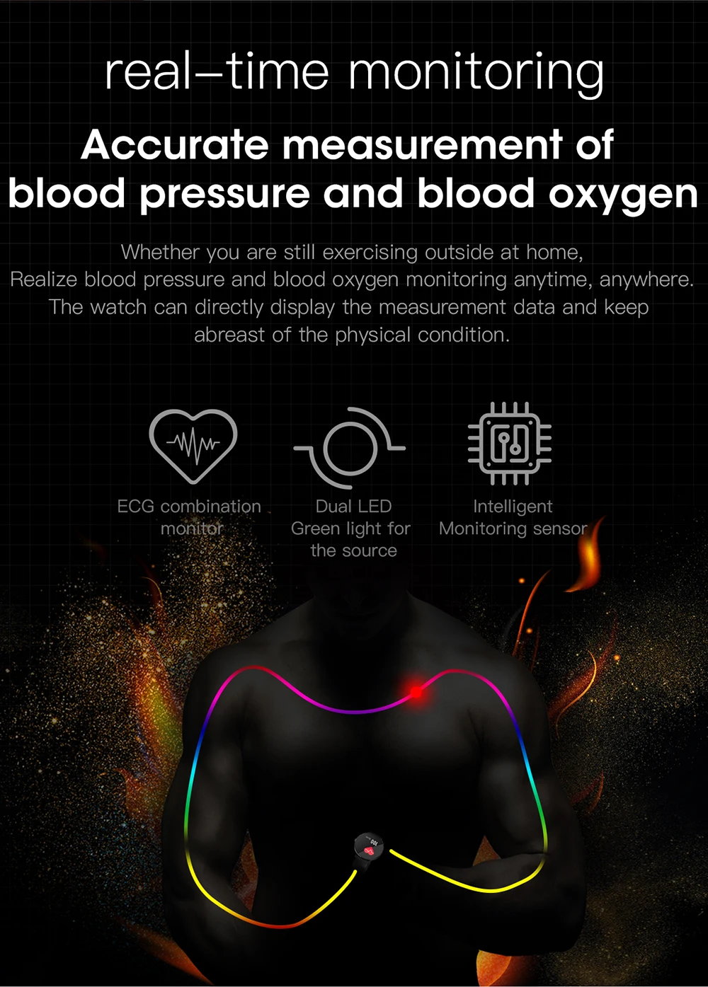 

L10 Smart Watch Men Women ECG Heart Rate Blood Pressure Oxygen Monitor IP68 Waterproof Bluetooth Music Control Smartwatch VS L9