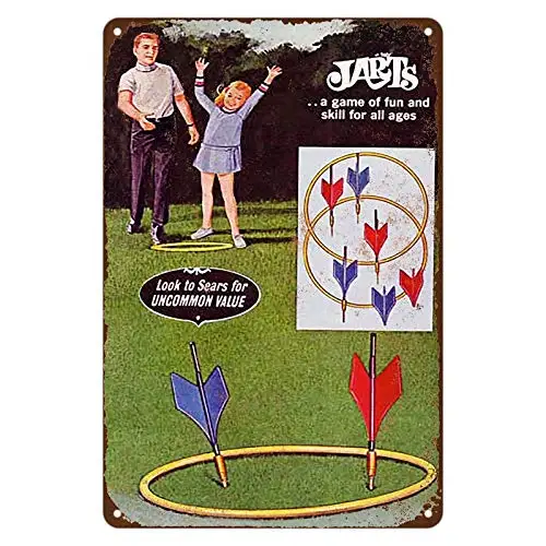 

Настенная лампа-дротики для газона 1969 дюймов, винтажная репродукция для игровой комнаты, металлические жестяные знаки, мужская пещера 12x8 дю...