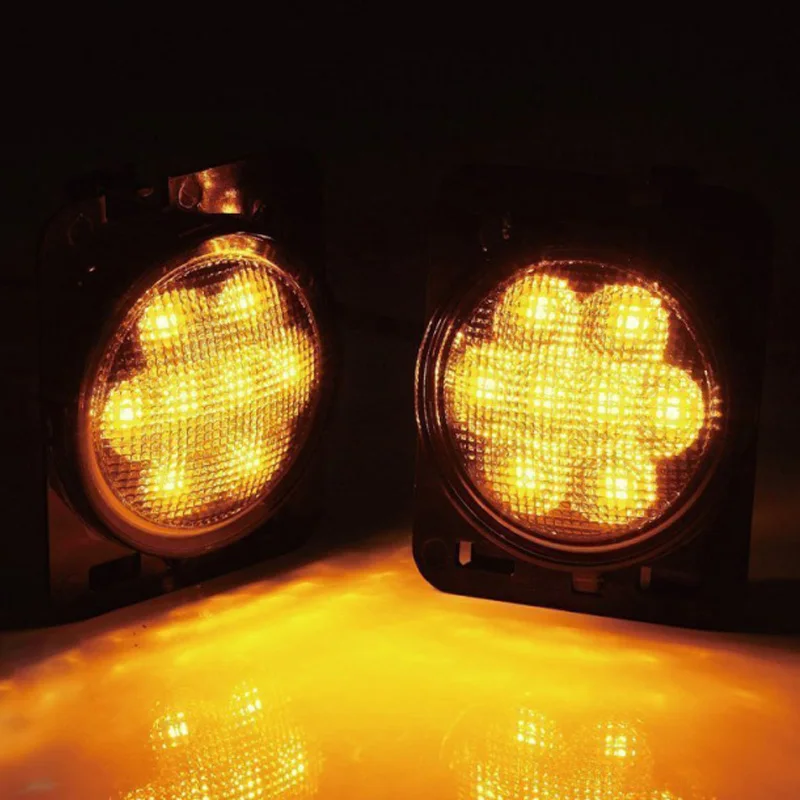 Дым Янтарный Желтый светодиодный Передняя решетка указатель поворота