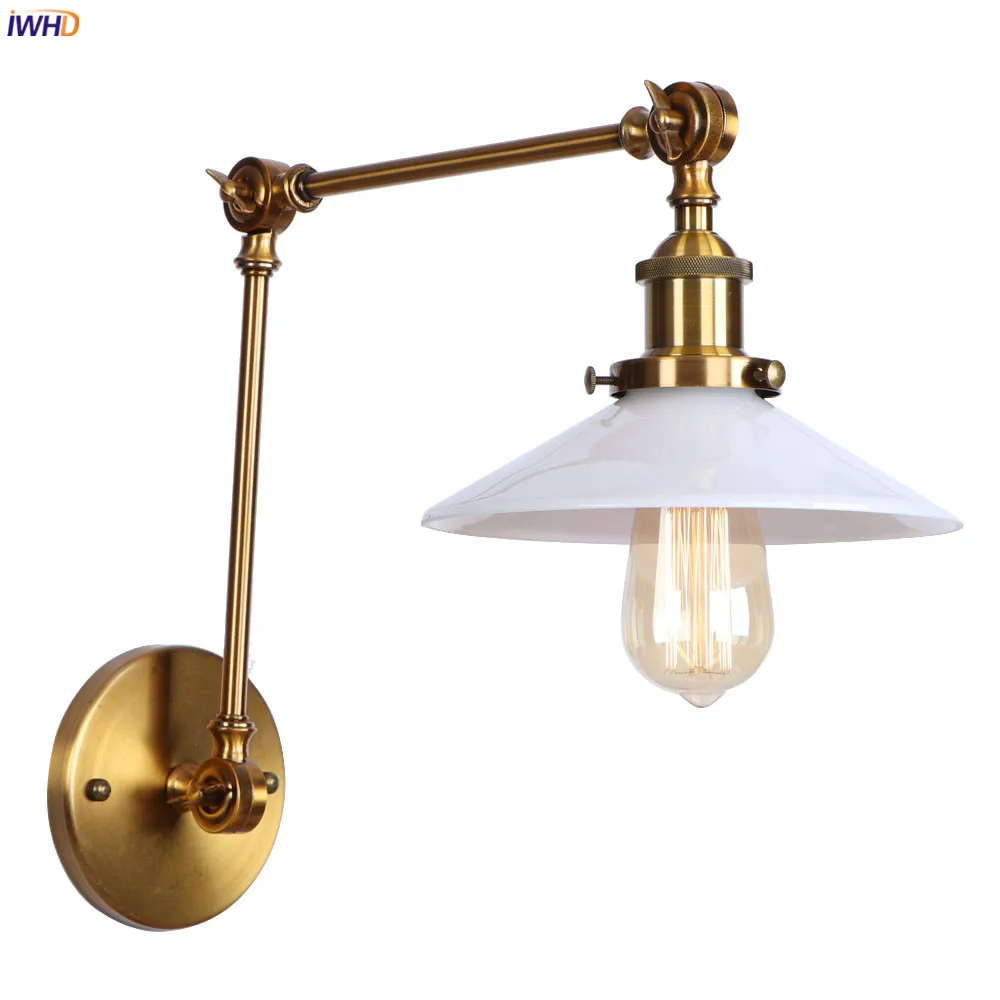 IWHD Регулируемый поворотный светодиодный светильник настенный для спальни