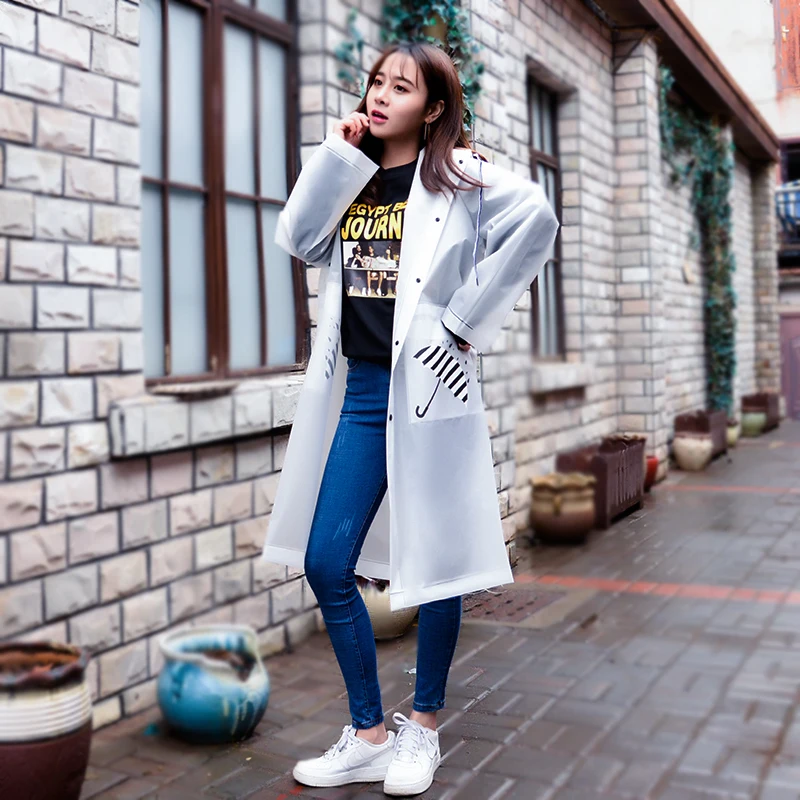 Прозрачный Женский дождевик Водонепроницаемый модный для девочек электрических