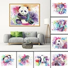 Алмазная 5D картина сделай сам с животными, волк, панда, Набор для вышивки крестиком, полная вышивка, мозаика, искусство, картина стразы, Новое поступление