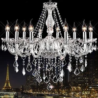 modern crystal chandelier light fixtures clear k9 crystal lustres de cristal chandelier lamp for living room kitchen candelabro